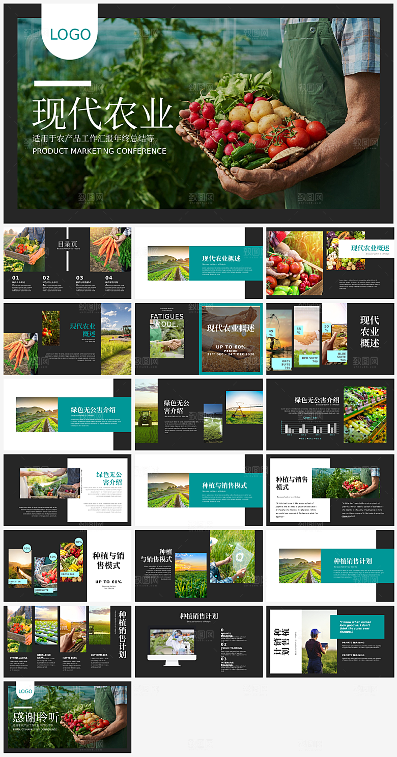 农业产品介绍营销宣传绿色食品推广PPT