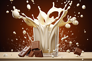 白巧克力美食美味摄影图