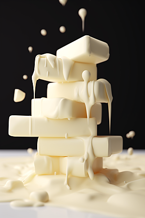 白巧克力牛奶零食摄影图