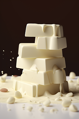 白巧克力牛奶零食摄影图