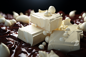 白巧克力零食美食摄影图