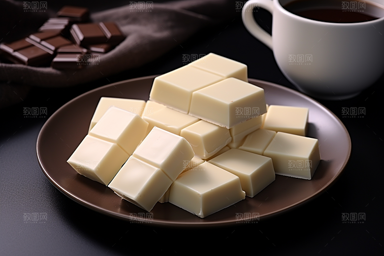 白巧克力美食牛奶摄影图