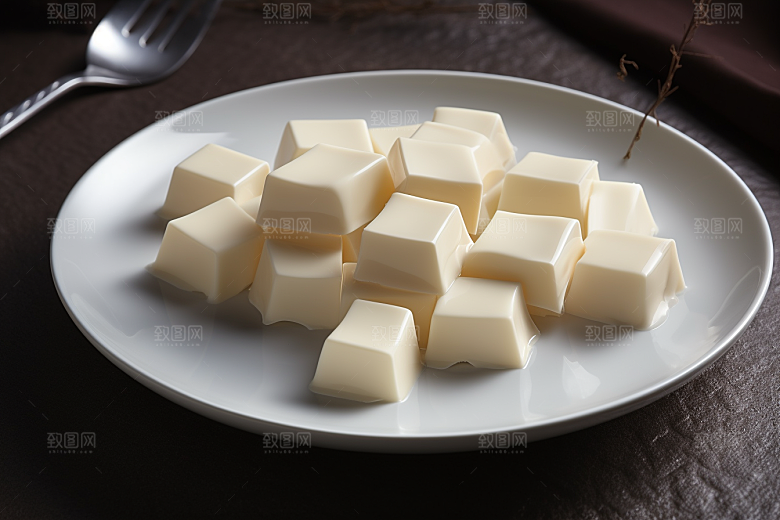 白巧克力美味牛奶摄影图