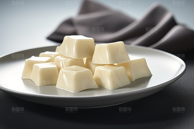 白巧克力高清点心摄影图