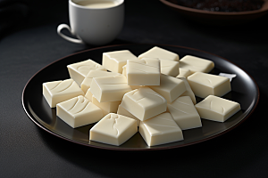 白巧克力美味零食摄影图