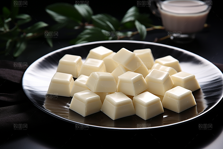 白巧克力高清点心摄影图