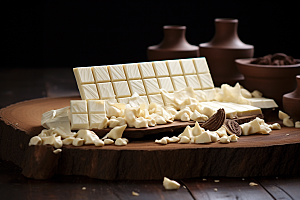 白巧克力美食零食摄影图