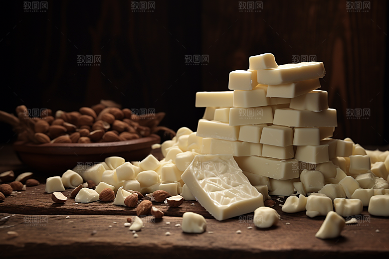 白巧克力零食牛奶摄影图