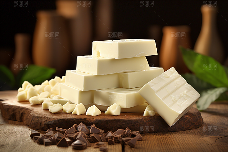 白巧克力美味点心摄影图