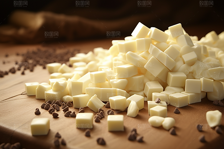 白巧克力高清美味摄影图