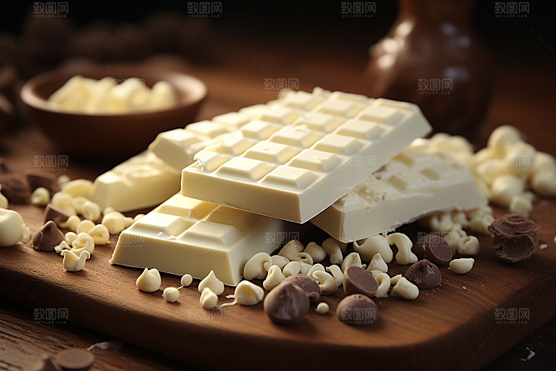 白巧克力美食高清摄影图