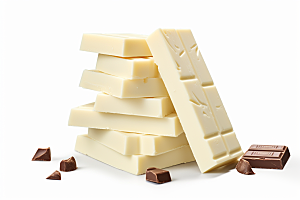白巧克力美味零食摄影图