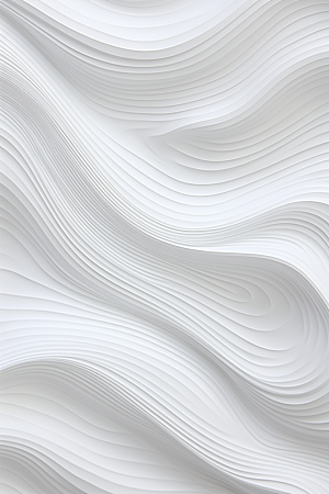 白色波浪石膏雕线质感背景图