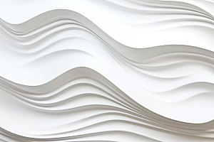 白色波浪抽象石膏雕线背景图
