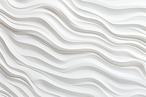 白色波浪石膏雕线质感背景图