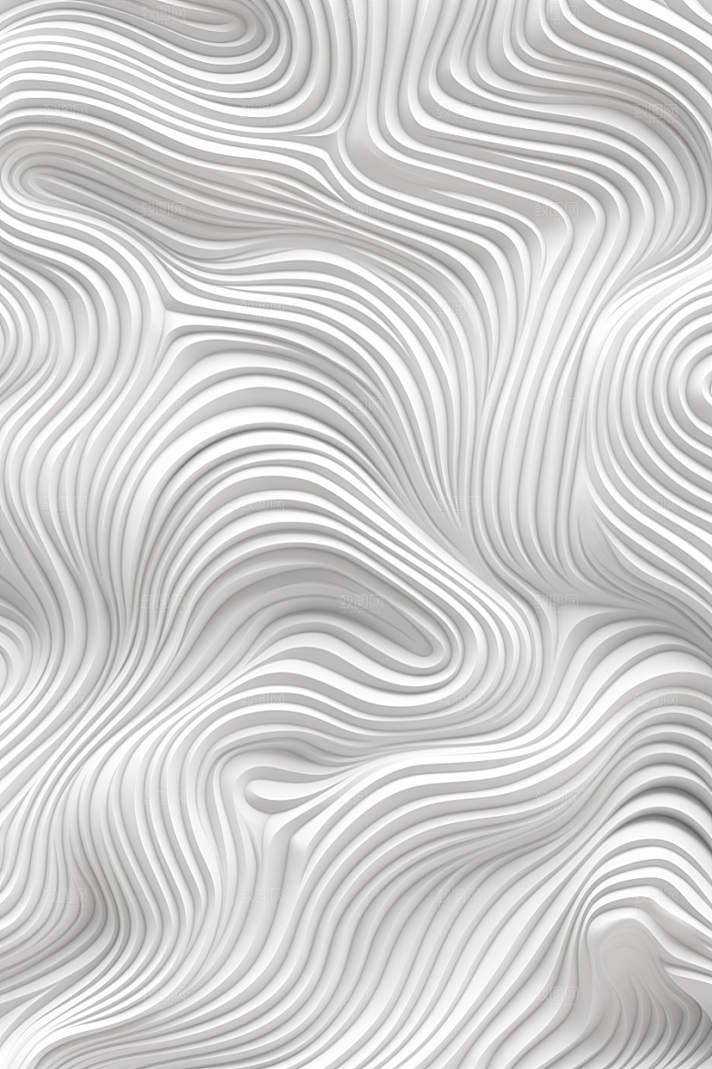 白色波浪肌理立体背景图