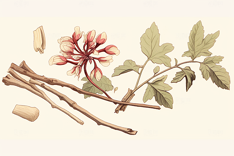 白术中医药方插画