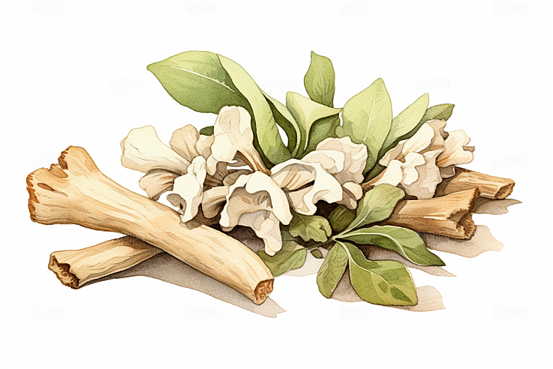 白术中药材中草药插画