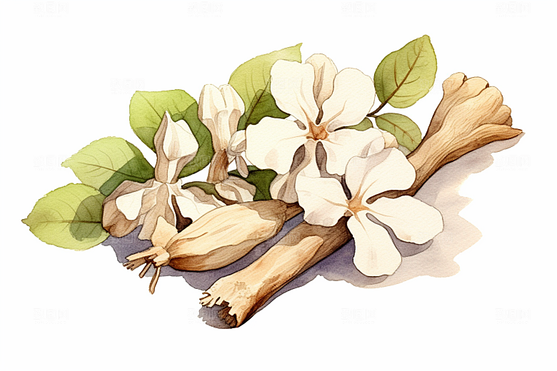 白术医学药方插画