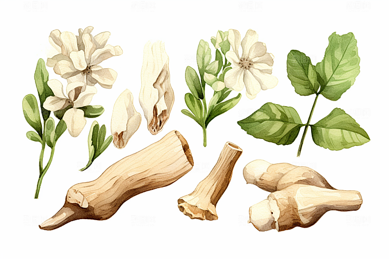 白术中医医疗插画
