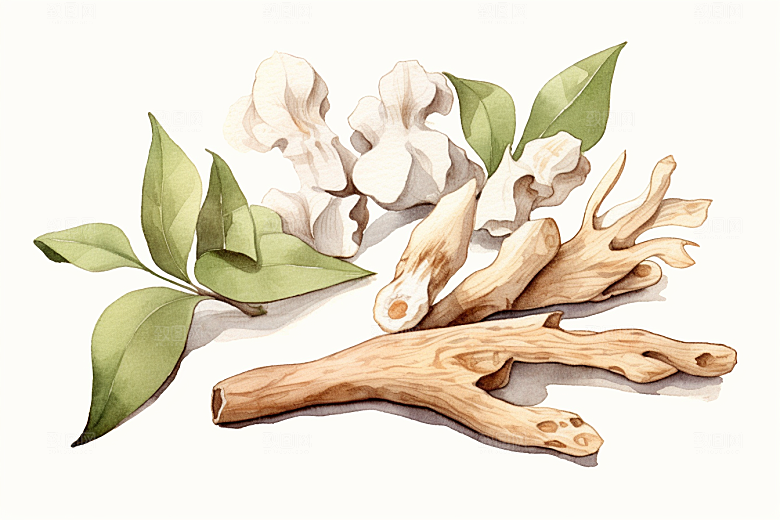 白术手绘中医插画