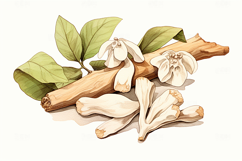白术医学药方插画