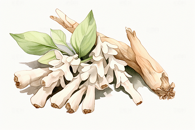 白术中医药方插画