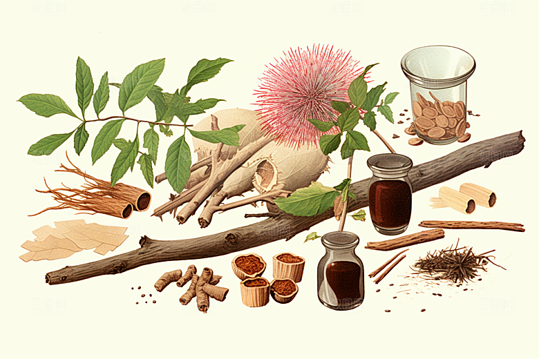 白术手绘养生插画