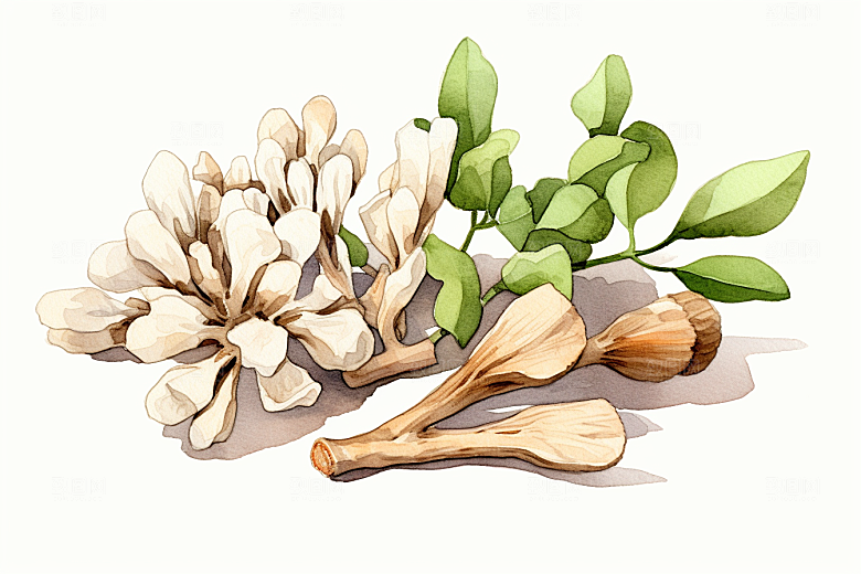 白术医学养生插画