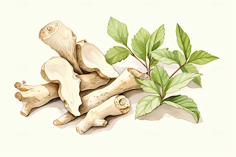 白术保健药方插画