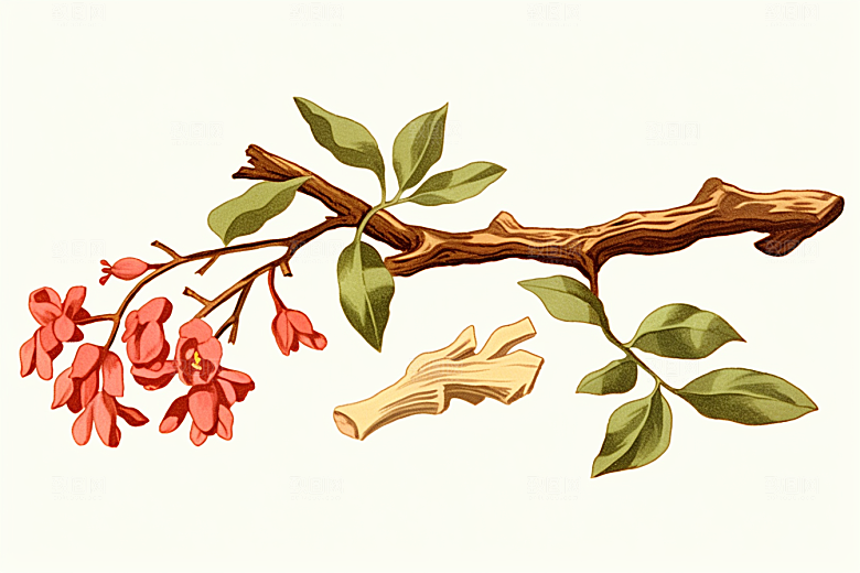 白术医疗中草药插画