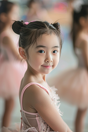 儿童芭蕾舞舞蹈教室优雅摄影图