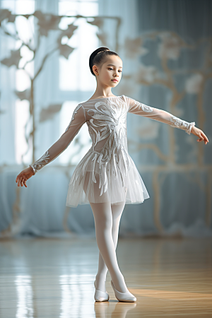 儿童芭蕾舞人物机构摄影图