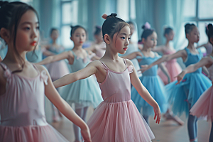 儿童芭蕾舞人物可爱摄影图