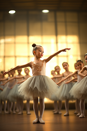 儿童芭蕾舞肖像舞蹈摄影图