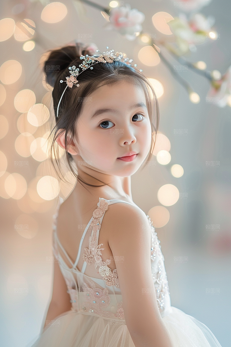 儿童芭蕾舞人物培训摄影图