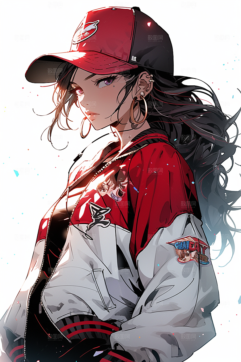 抱球帽人物青春少年感插画