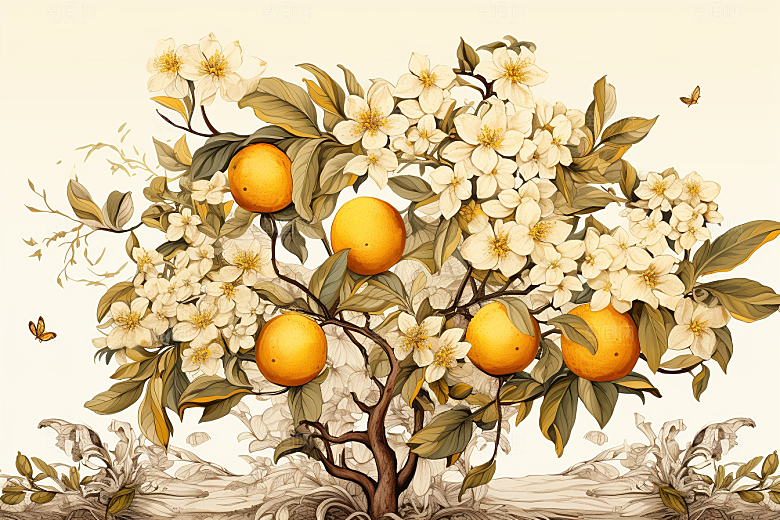板蓝根药方养生插画