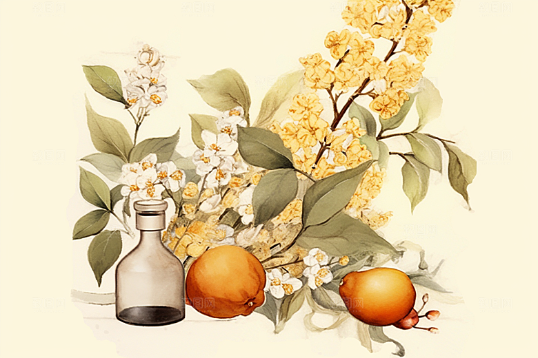 板蓝根植物中草药插画