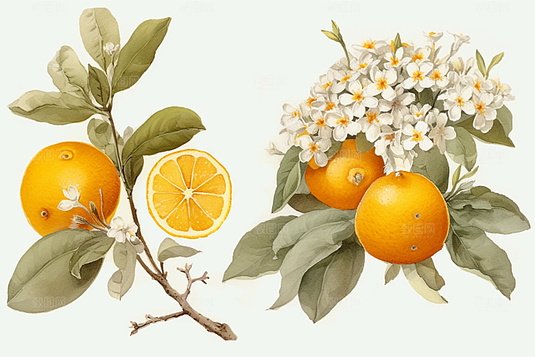 板蓝根植物健康插画