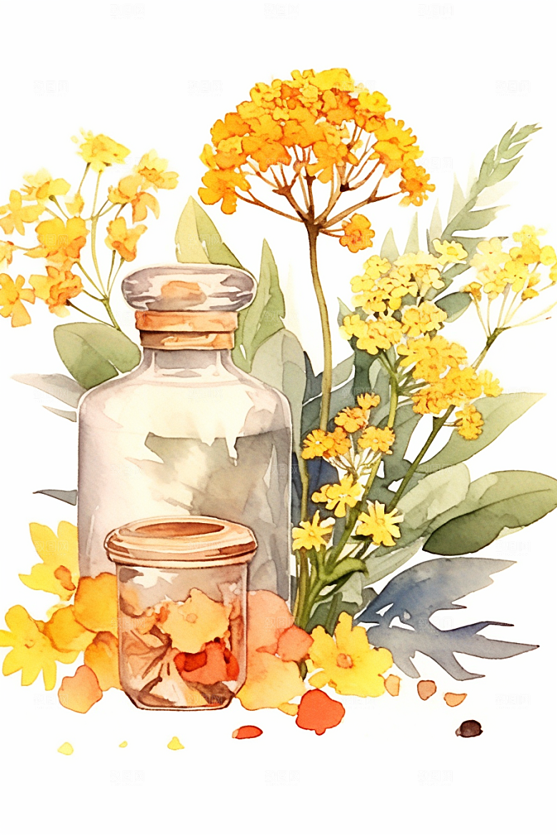 板蓝根药方医学插画