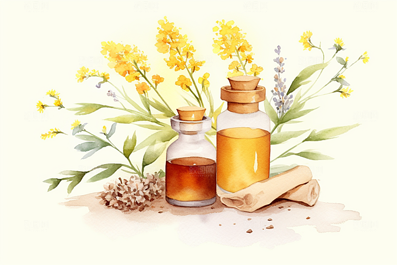 板蓝根中医药方插画