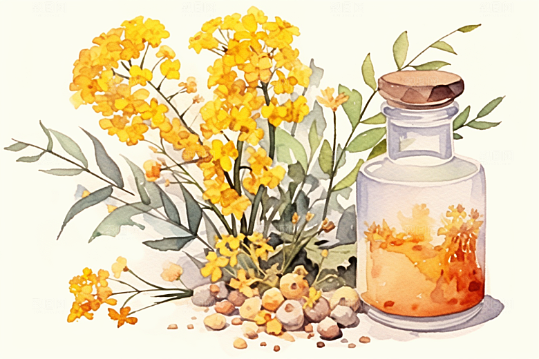 板蓝根药方中医插画
