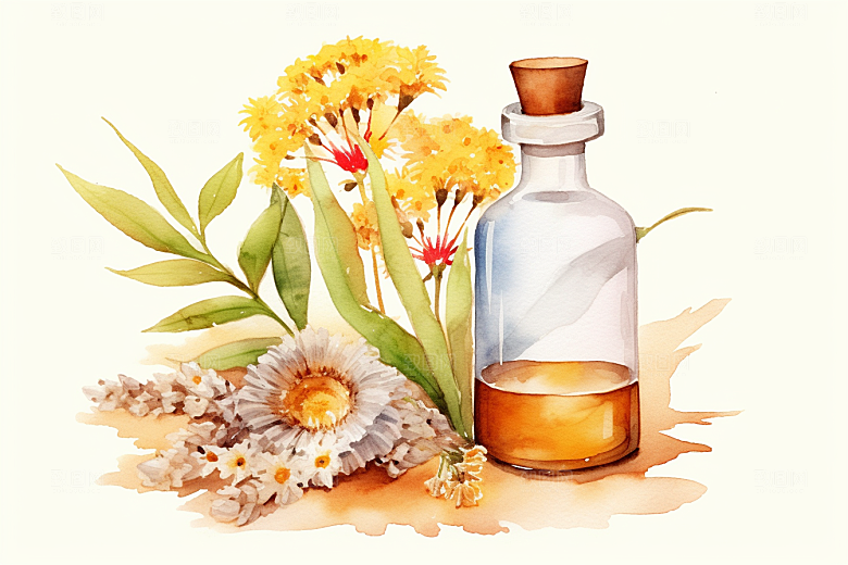 板蓝根健康植物插画