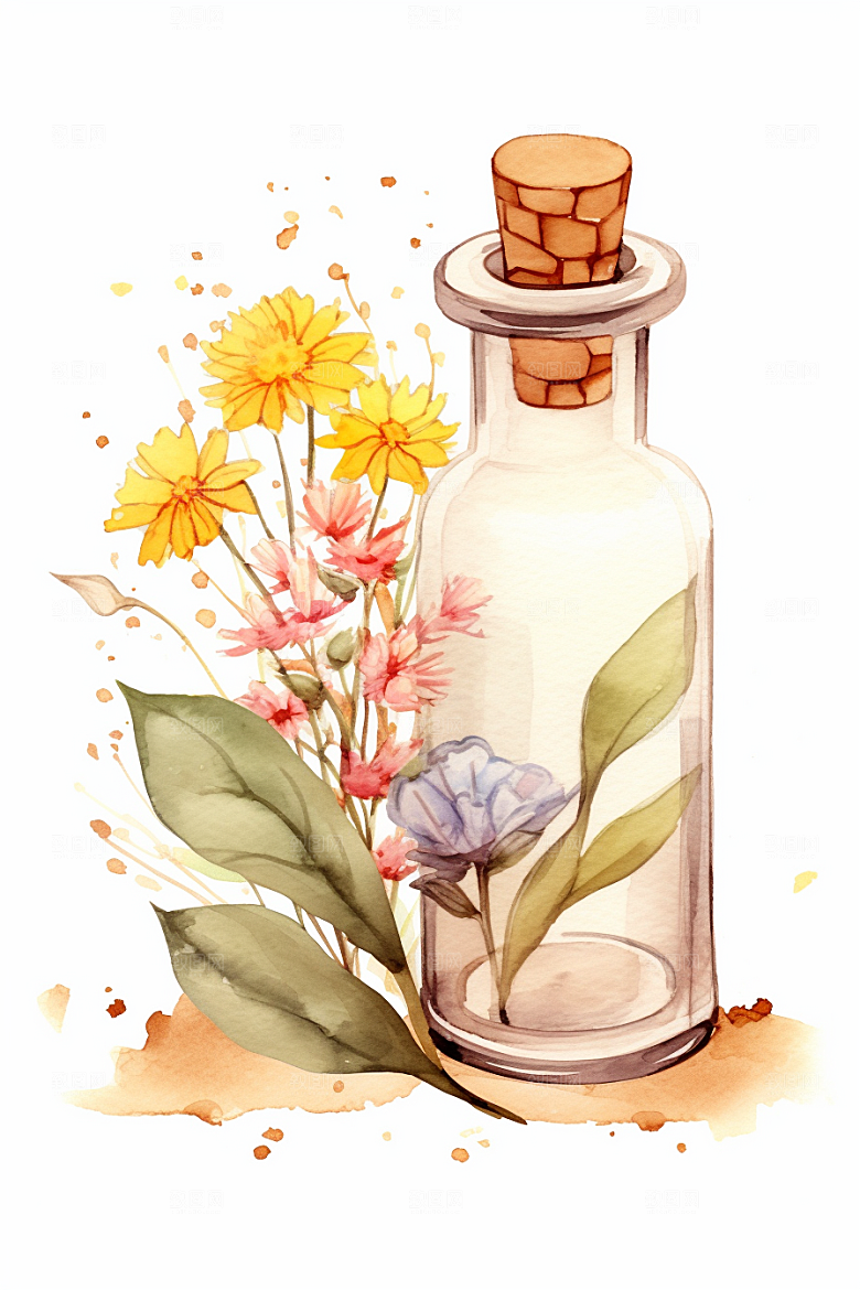 板蓝根健康药方插画