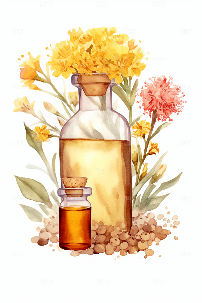 板蓝根植物健康插画
