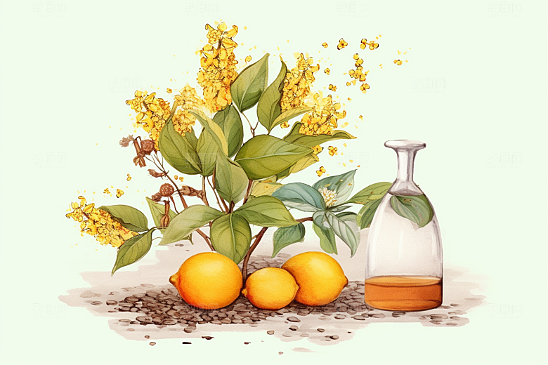 板蓝根中草药药方插画
