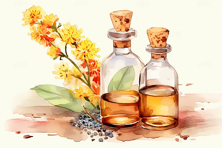 板蓝根中草药健康插画