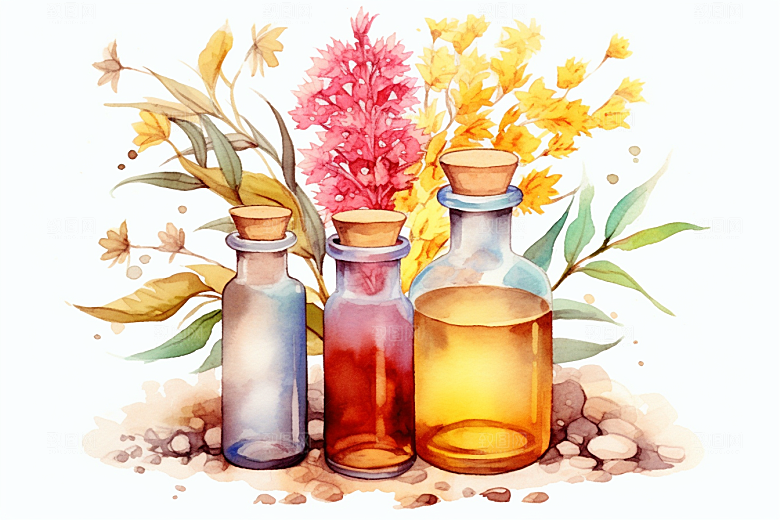 板蓝根中药材中草药插画
