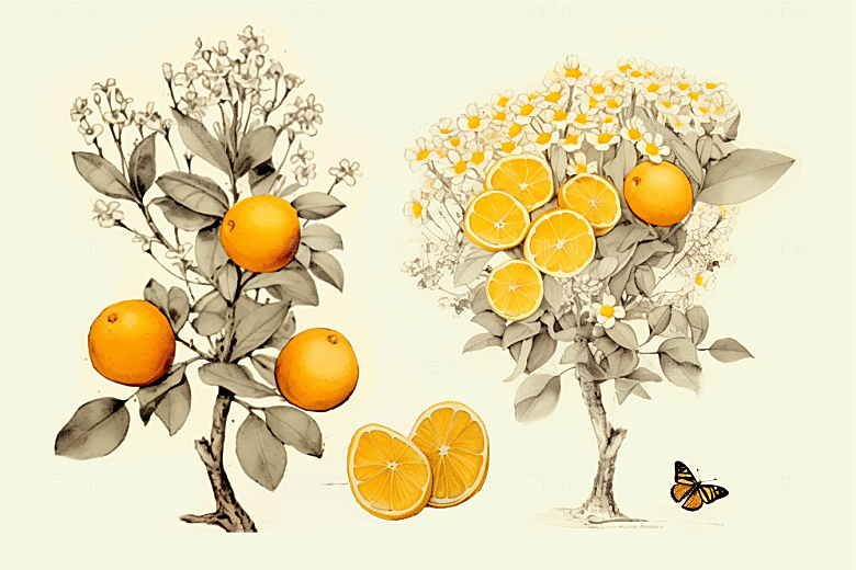 板蓝根养生中药材插画